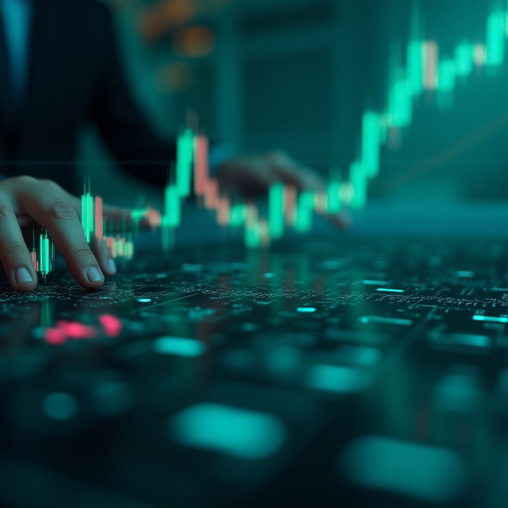 Scalping yapan trader hızlı işlemler gerçekleştiriyor